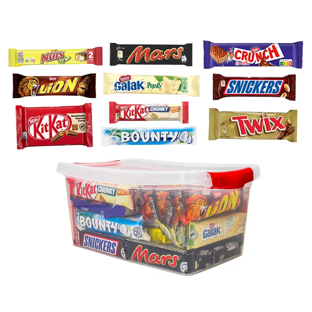 Assortiment chocoladerepen Mars & Nestlé - 42 stuks - 1914g