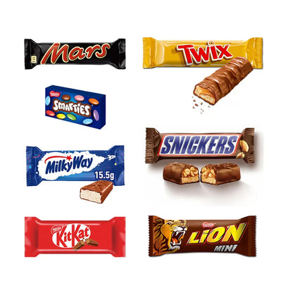 Chocoladeassortiment mini's - Smarties, Lion, KitKat, Mars, Snickers, Twix, Milkyway - 2025g