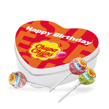 Chupa Chups Best of Mini candy geschenkdoos hartje "Happy Birthday" - 105g