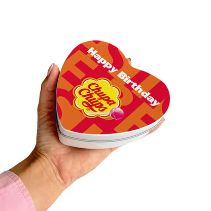 Chupa Chups Best of Mini candy geschenkdoos hartje "Happy Birthday" - 105g