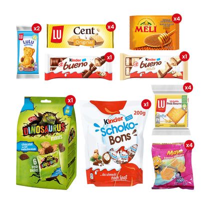 Cookies & snacks maandpakket - Jules Destrooper, Lotus, LU, Kinder & Meli - 992g