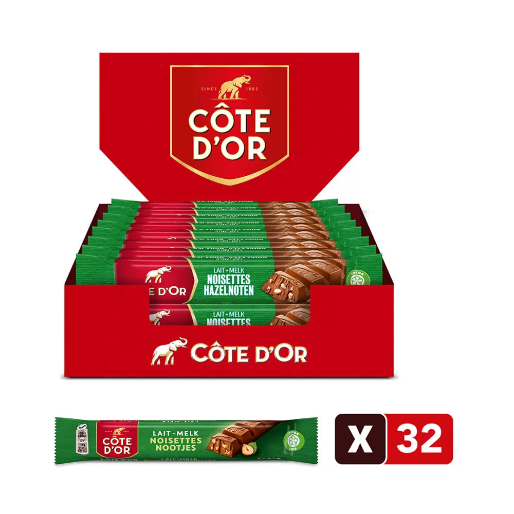 Côte d'Or chocoladerepen - melk hazelnootjes - 45g x 32