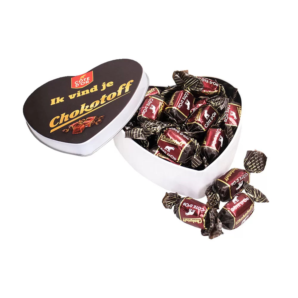 Côte d'Or Chokotoff geschenkdoos hartje "Ik vind je Chokotoff!" - 180g