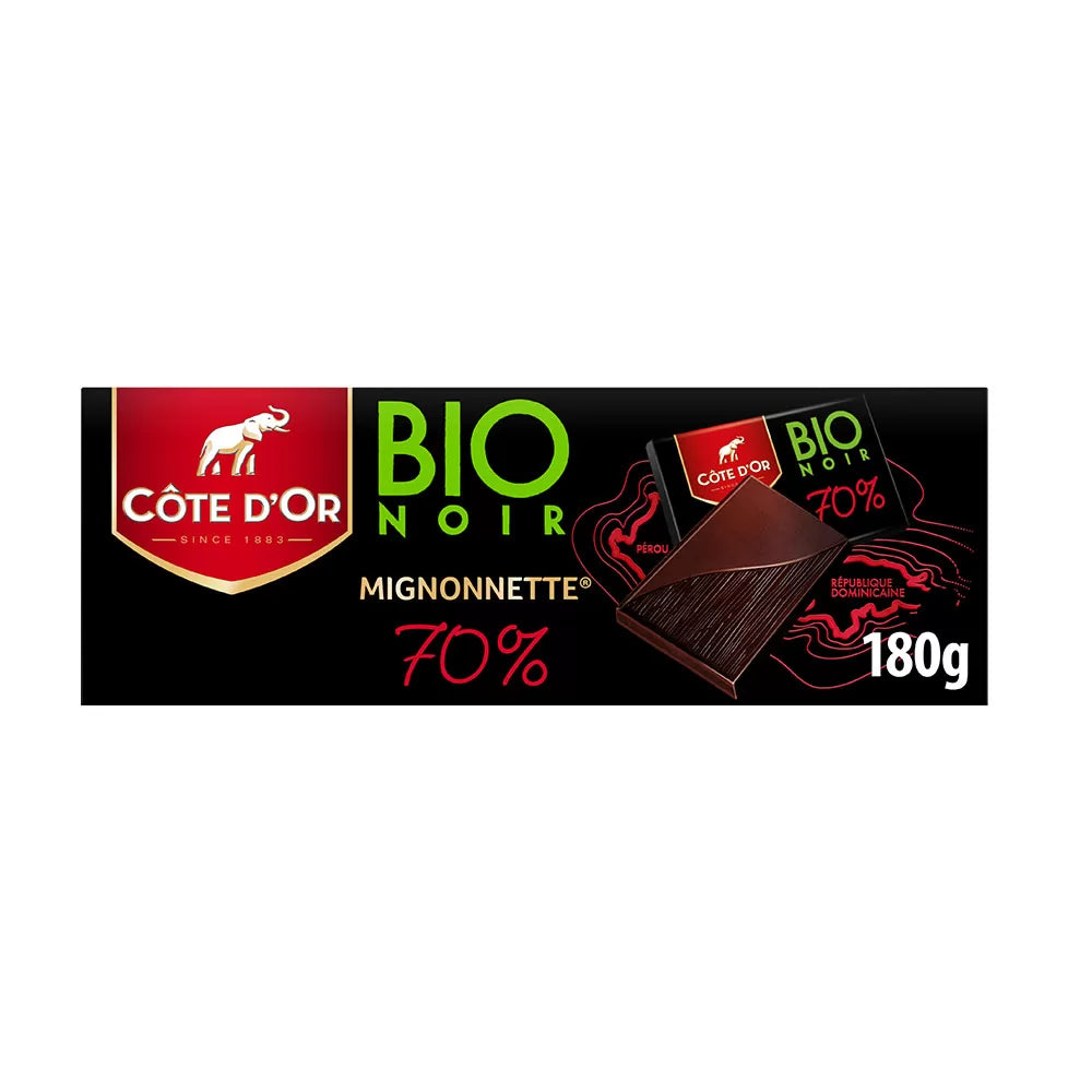 Côte d'Or Mignonnette bio noir 70% - 180g