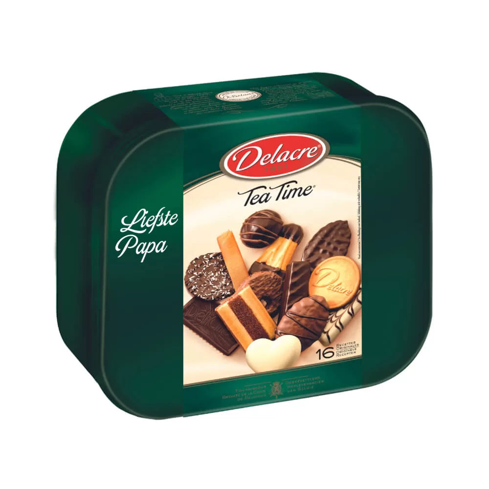 Delacre Tea Time - Koekjesdoos tin - BLANCO - 1000g