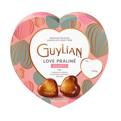 Guylian Love Praliné Hearts - chocolade hartjes pralines met hazelnootvulling - 105g