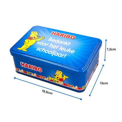 Haribo Happy Heroes candy collection box - "Bedankt voor het leuke schooljaar!" - 350g