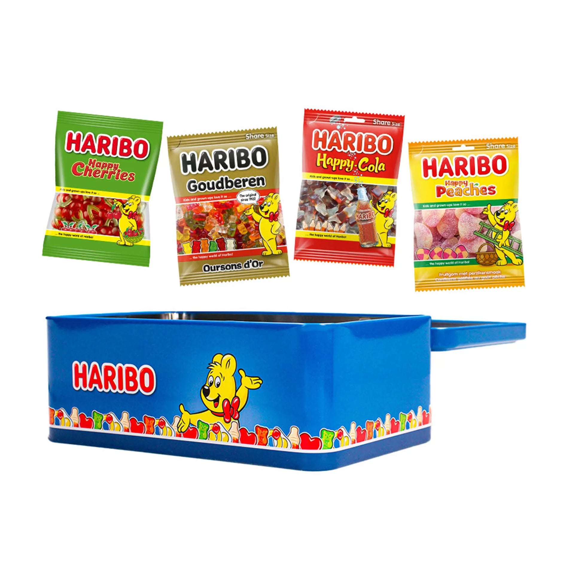 Haribo Happy Heroes candy collection box - "Bedankt voor het leuke schooljaar!" - 350g