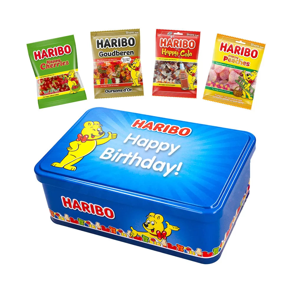 Haribo Happy Heroes candy collection box - "Happy Birthday! - 350g