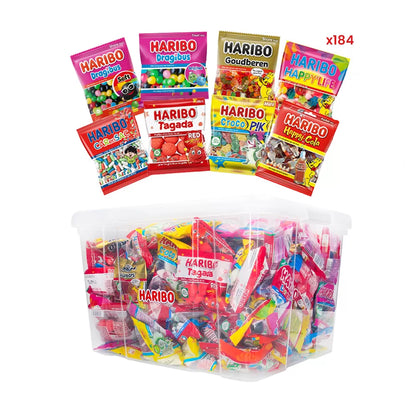 Haribo Mega-Fête ULTRA snoepzakjes box - strooigoed - 184 zakjes - 8kg