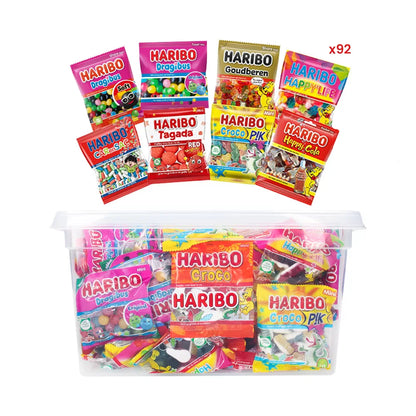 Haribo Mega-Fête XL snoepzakjes box - Strooigoed - 92 zakjes - 4kg