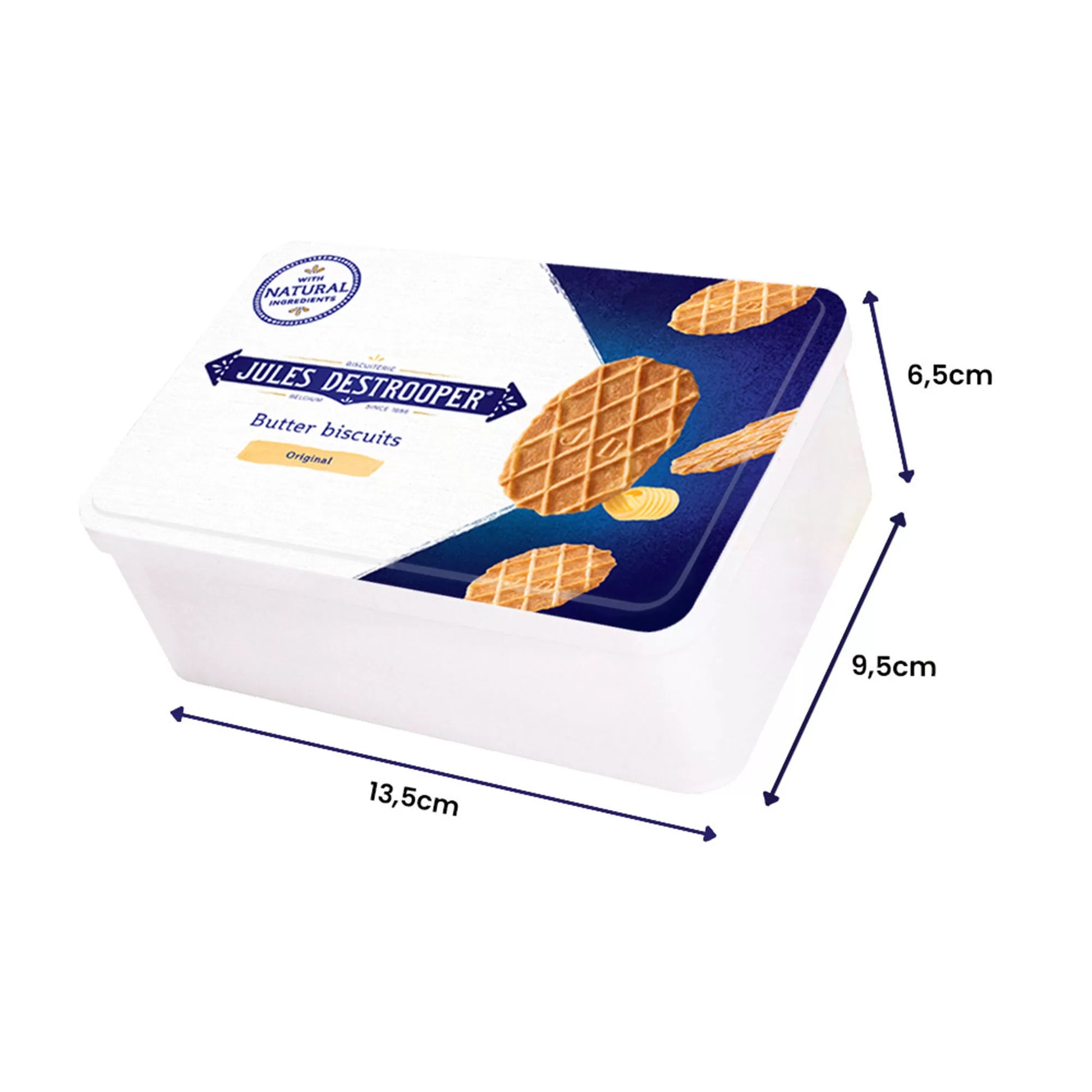 Jules Destrooper geschenkdoos - Natuurboterwafels pocket - 24 koekjes - 144g