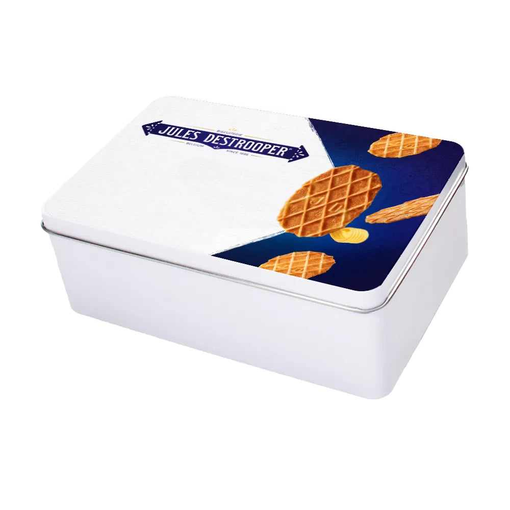 Jules Destrooper geschenkdoos - Tinbox L - BLANCO - 240g
