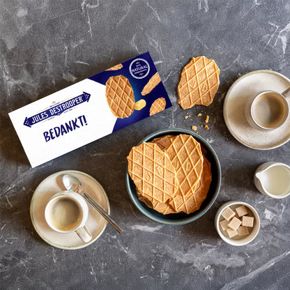 Jules Destrooper Natuurboterwafels - "Bedankt! / Merci!" - 100g x 2