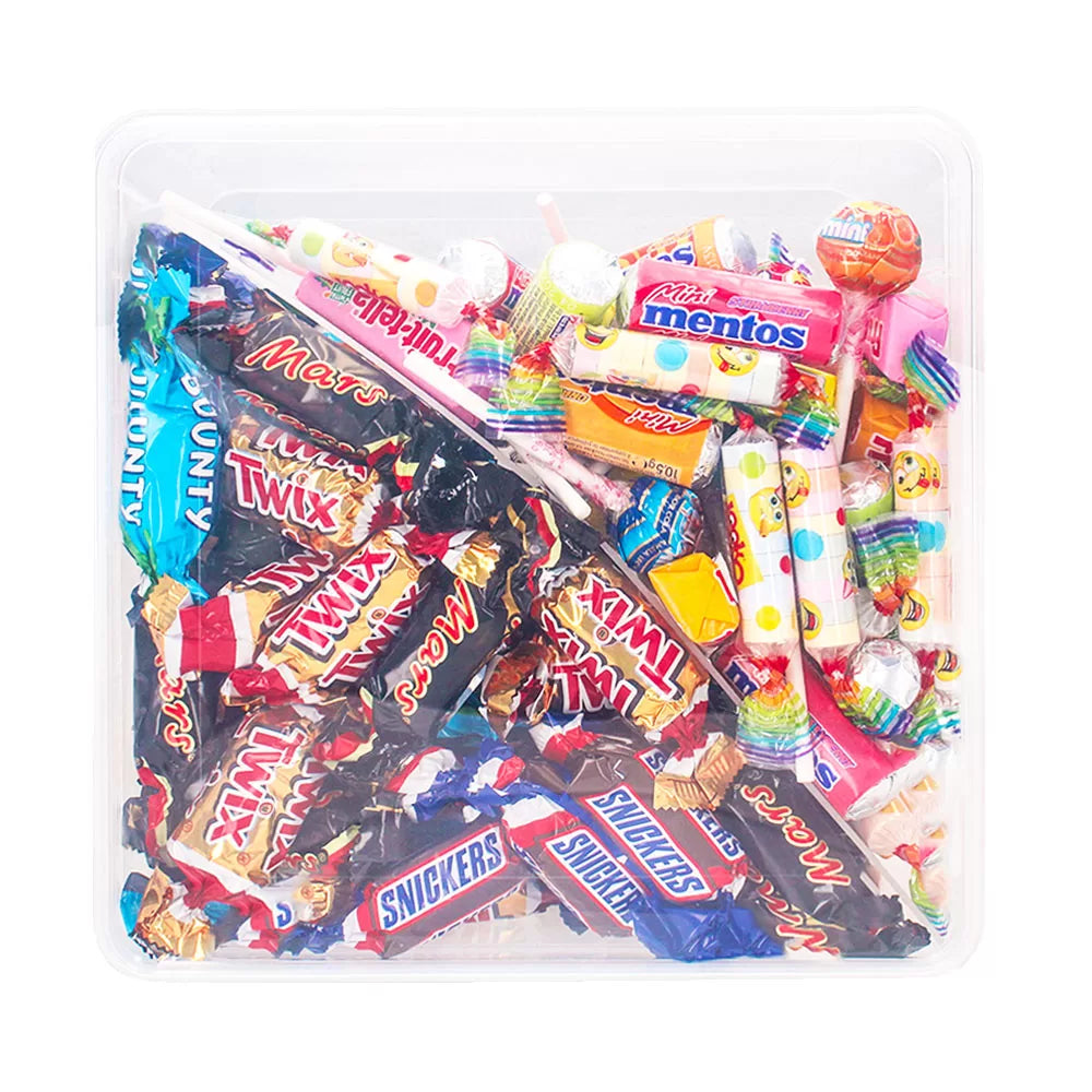 'Let's celebrate' feestbox - mix snoep & chocolade - 1010g