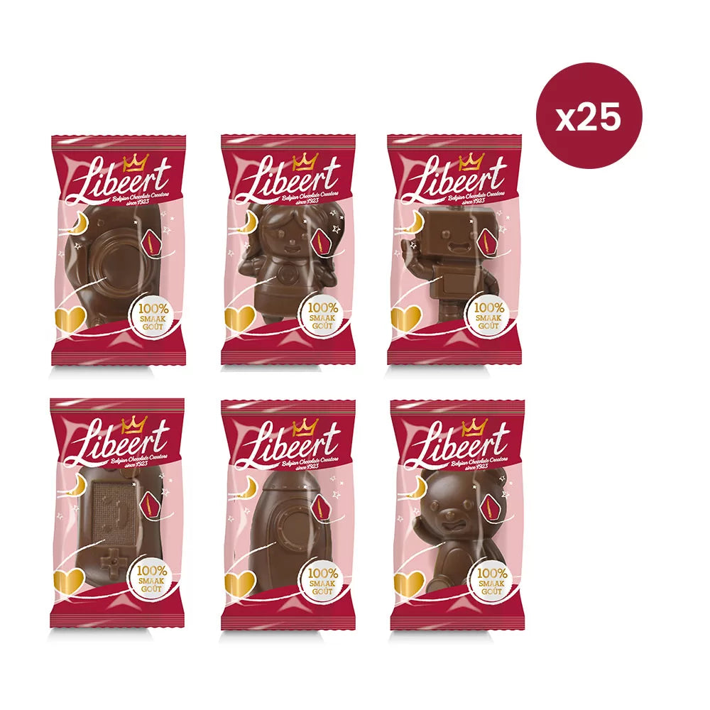Libeert chocoladefiguren voor Sinterklaas - 25 stuks (15g) - 375g