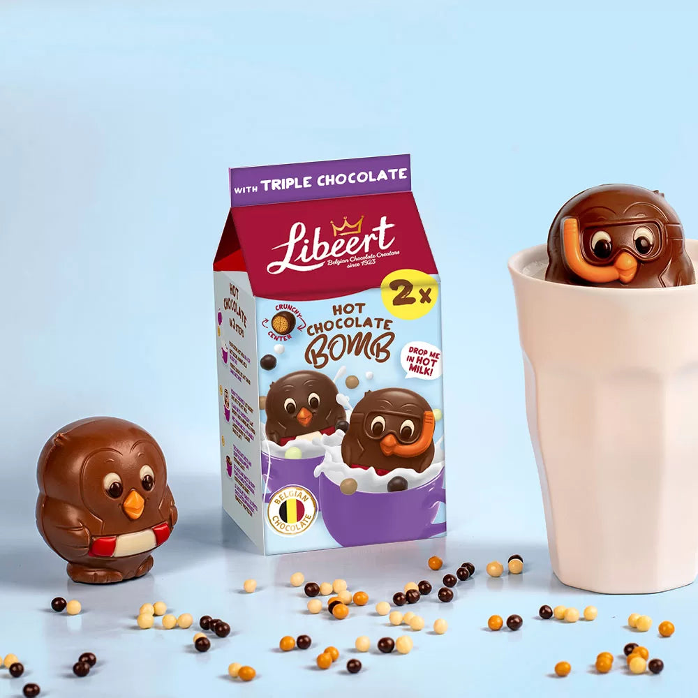 Libeert Cocoa Bombs triple chocolate FAMILY PACK - 23 stuks - warme chocolademelk met triple chocolate - 920g