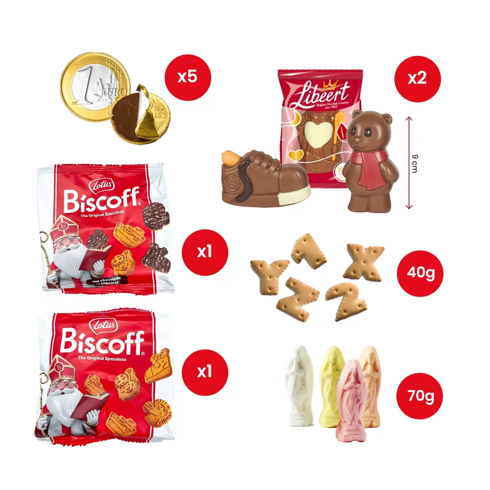 Libeert, Lotus & LU - chocoladefiguren, speculoos, nicnac letterkoekjes & guimauves - 257g