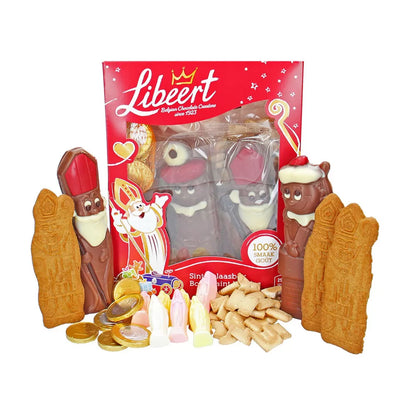 Libeert Sinterklaasbox - chocolademunten, speculoos, nicnacs, guimauves - 315g