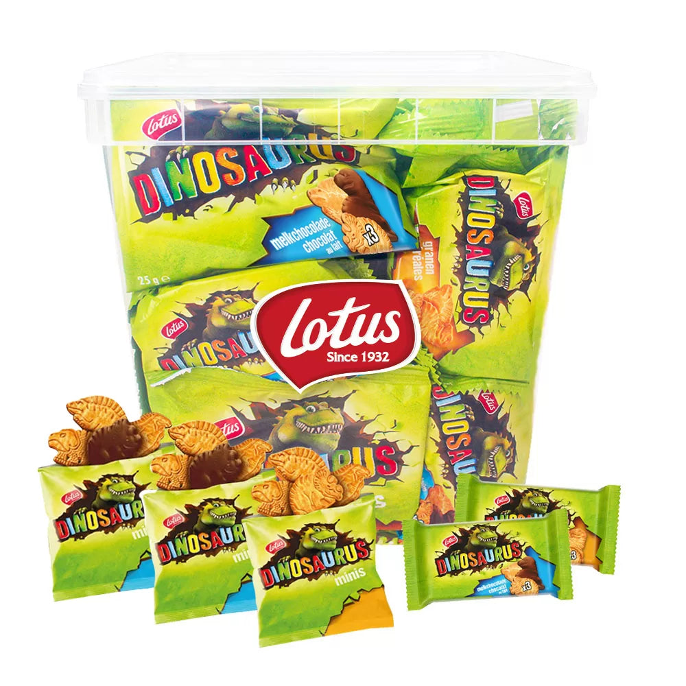 Lotus Dinosaurus Original & Mini's mix - voordeel maandpakket - 28 stuks - 750g