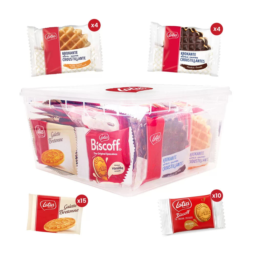 Lotus Krokante wafels, Bretons Botergaletje & speculoos gevuld Speculoos crème - 33st. - 369g