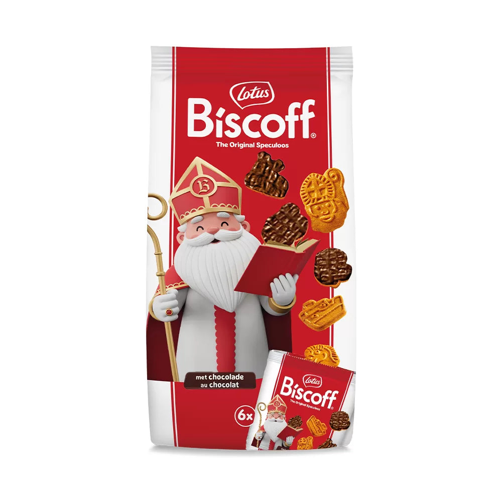 Lotus Sint koekjespakket - speculoos mini's & Klaasdoosje - 480g