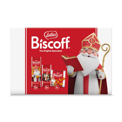 Lotus Sint koekjespakket - speculoos mini's & Klaasdoosje - 480g