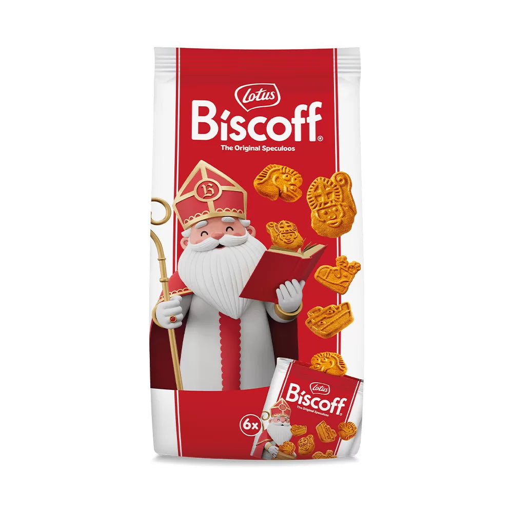Lotus Sint koekjespakket - speculoos mini's & Klaasdoosje - 480g