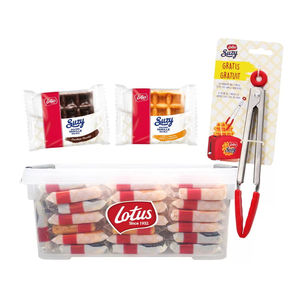 Lotus Suzy Vanille & Chocolade Wafels met knijptang - 1860g