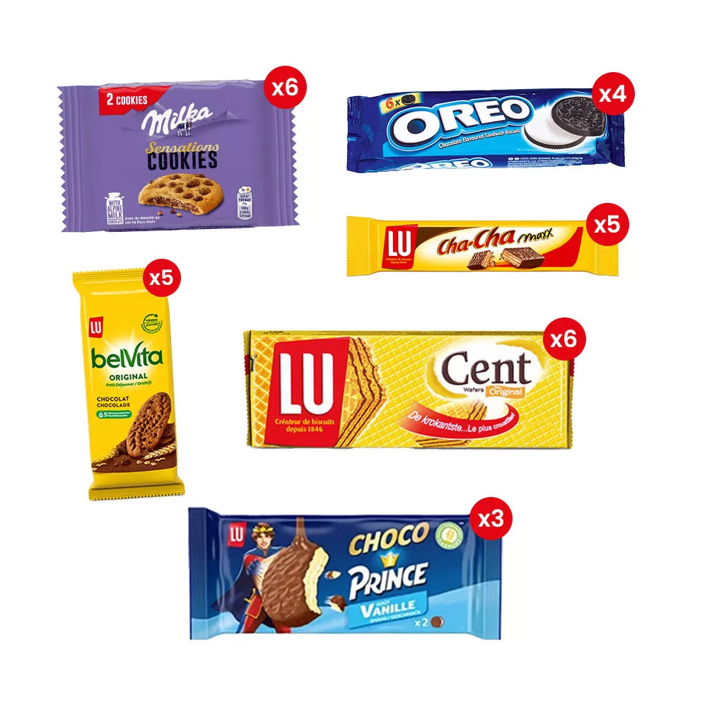 LU, Milka, Oreo koekjes maandpakket - 29 stuks - 1437g
