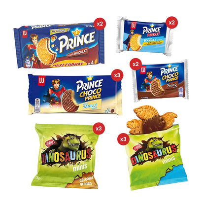 LU Prince & Lotus Dinosaurus vieruurtjes koekjespakket - 15 stuks - 618g