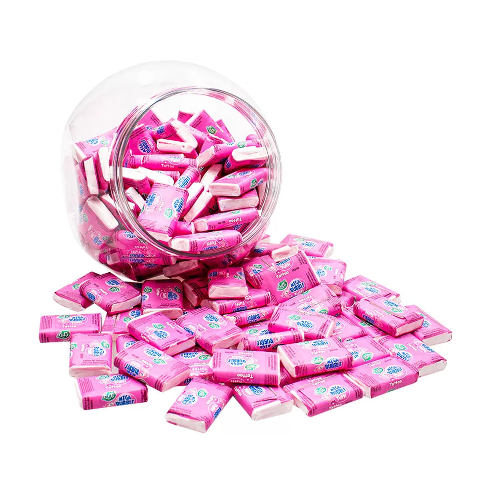 Lutti candy box met kauwgom - Mega Bubble Tutti Gum & neptattoo - 1005g