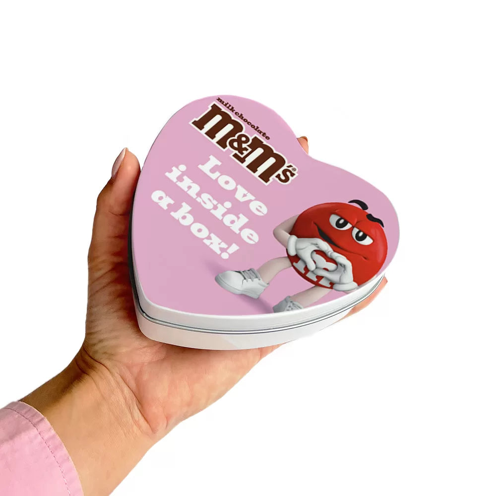 M&M's geschenkdoos hartje 'Love inside a box' - choc - 90g
