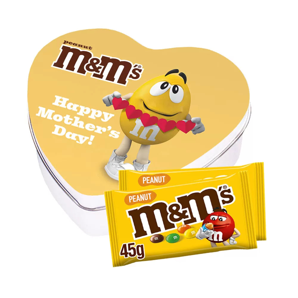 M&M's giftbox set voor Moederdag 'Happy Mother's Day!' - peanut & choc - 180g