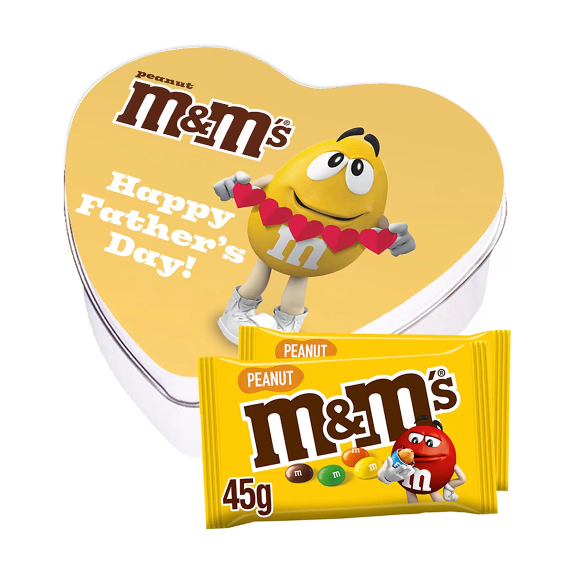 M&M's giftbox set voor Vaderdag 'Happy Father's Day!' - peanut & choc - 180g