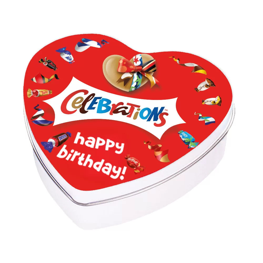 Mars Celebrations geschenkdoos hartje "Happy Birthday" - 120g