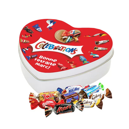 Mars Celebrations - Tinbox hartje - BLANCO - 120g