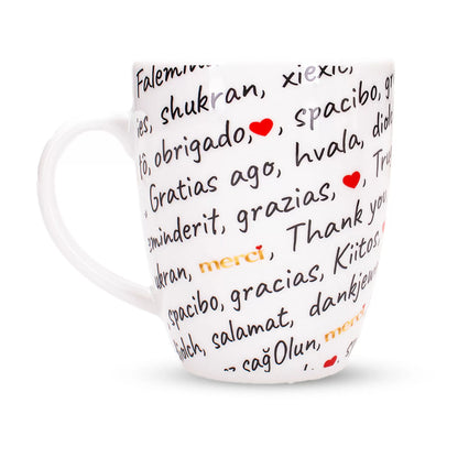 merci geschenkpakket voor de juf met chocolade en mok - bedank de juf - 950g