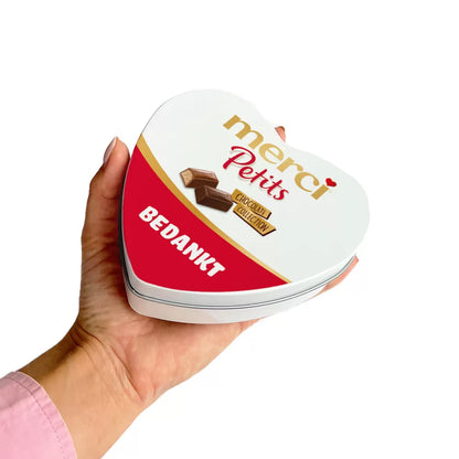 merci Petits geschenkdoos hartje "Bedankt" - mix van smaken - 115g