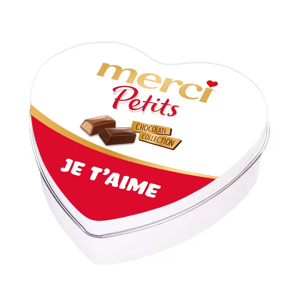 merci Petits geschenkdoos hartje "Je t'aime" - mix van smaken - 115g