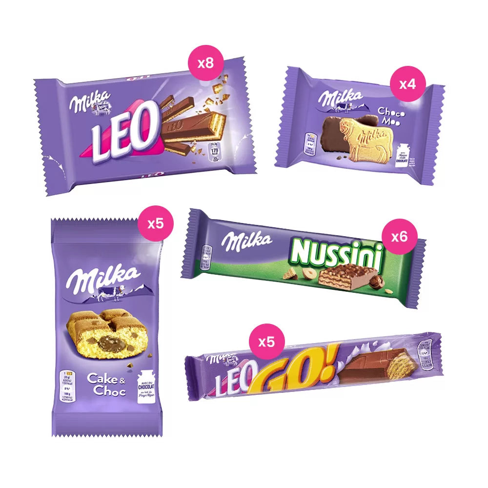 Milka maandpakket - koekjes met chocolade - 28 stuks - 1031g