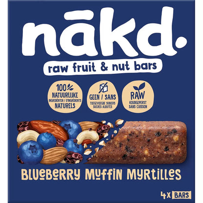 Nakd Blueberry Muffin - vegan fruit bars - 35g x18